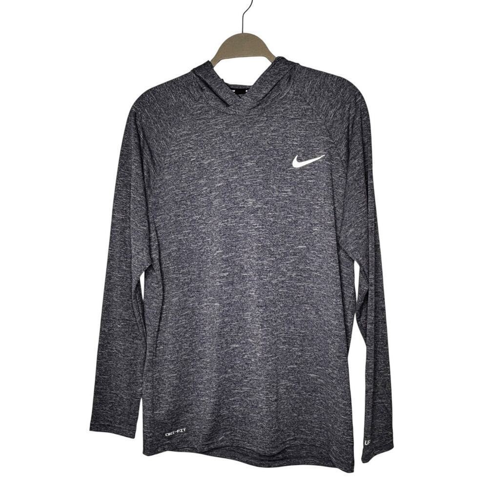 Nike Swim Pullover DriFit Hoodie Heathered Gray Size Medium